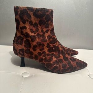 Leopard Print Ankle Boots